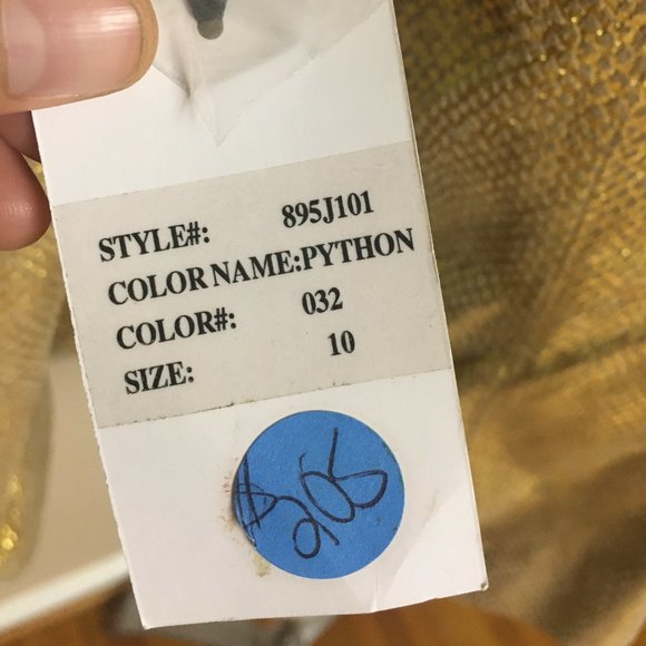 Vintage Di Vita Gold Metallic Suede snake Python Jacket suit coat blazer - Picture 8 of 10